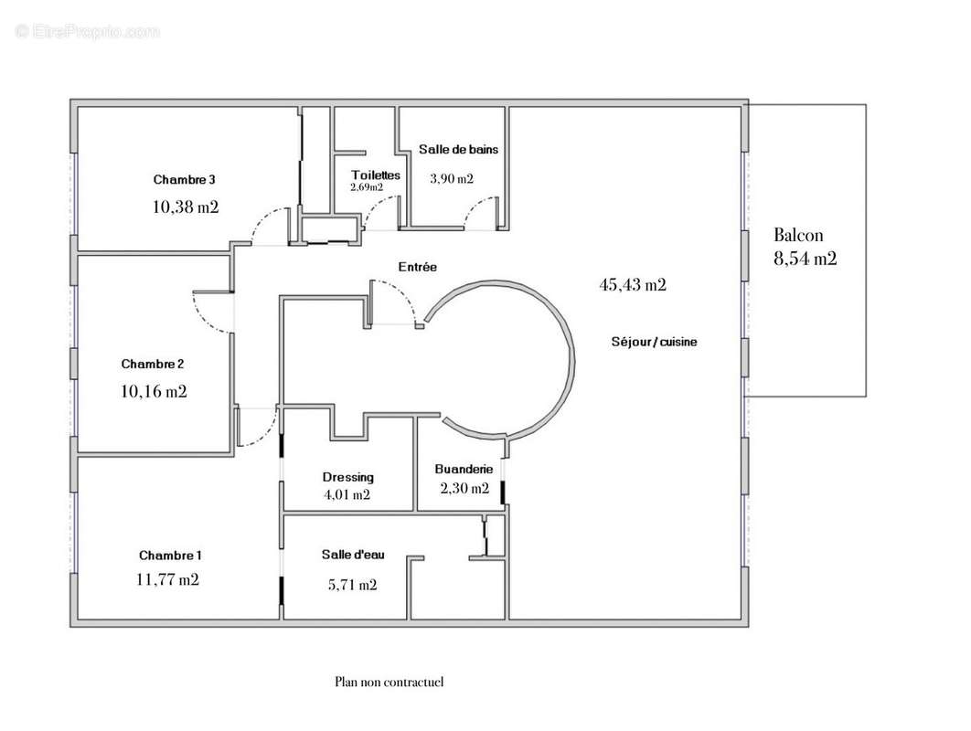 Appartement trois chambres et terrasse - photo 7