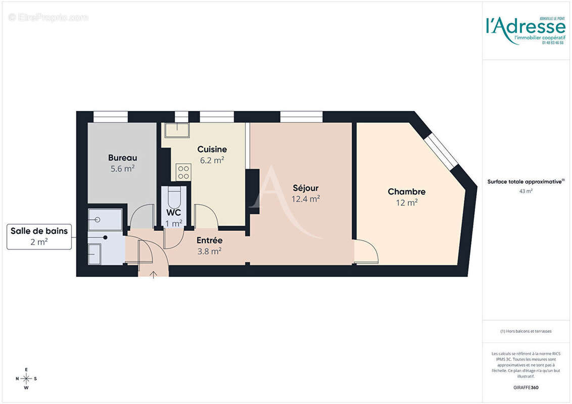 Appartement Joinville Le Pont 2 pièce(s) 45.76m2 - photo 6