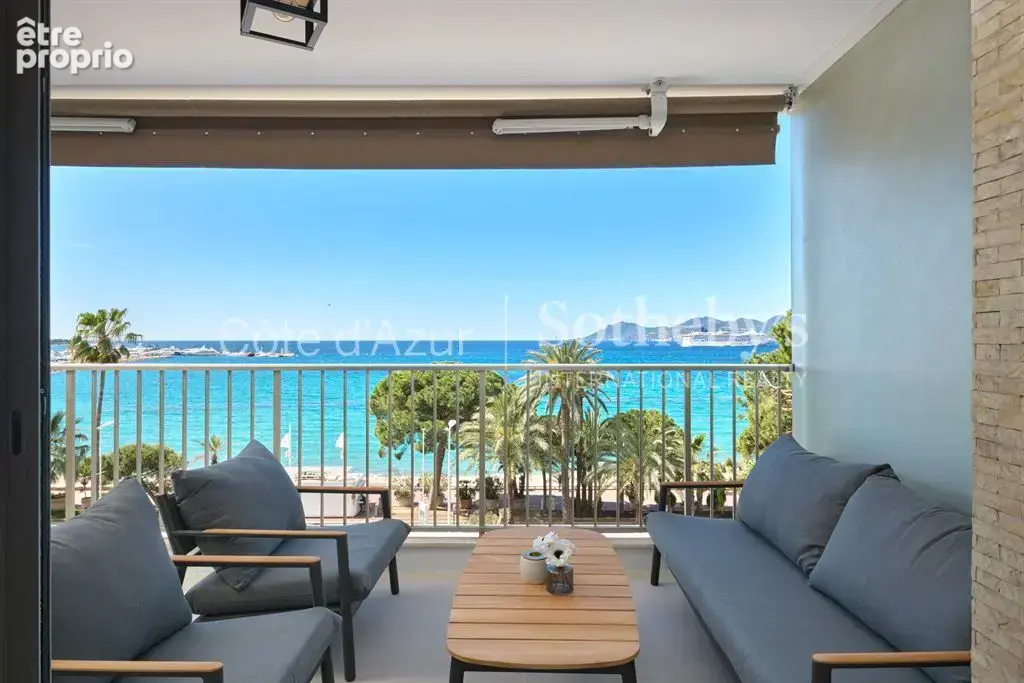 Cannes Croisette, magnifique vue mer : appartement 3 Pièces parfait état. - photo 2