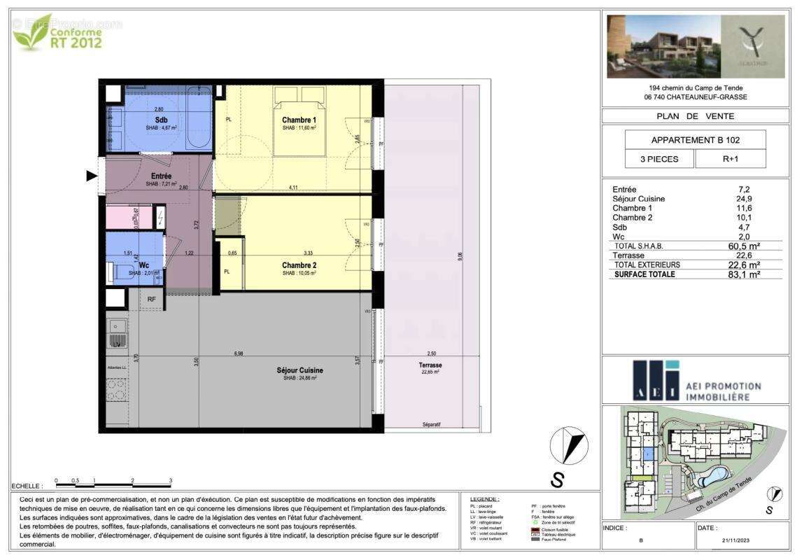 Appartement à CHATEAUNEUF-GRASSE