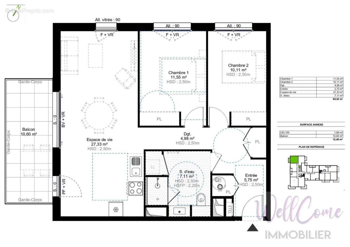 Appartement à CHALLES-LES-EAUX