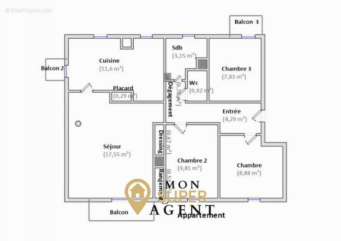 Appartement à MELUN