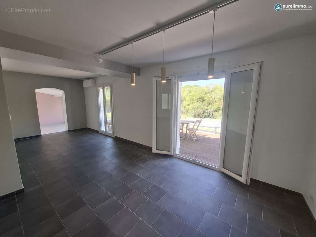 salon avec accès terrasse - Maison à ORBEIL