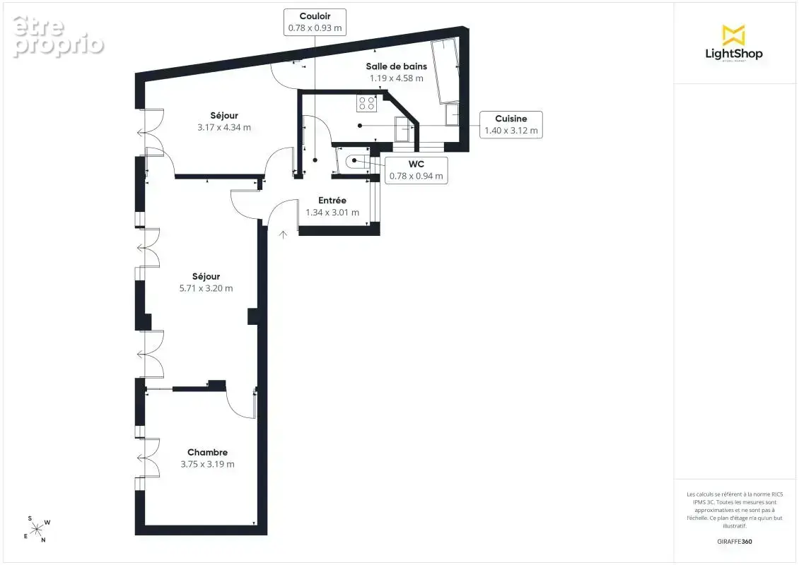 Appartement 3 pièces 2 chambres de 59 m² - Quai Louis Blériot, balcon, lumineux, sud-est - photo 14