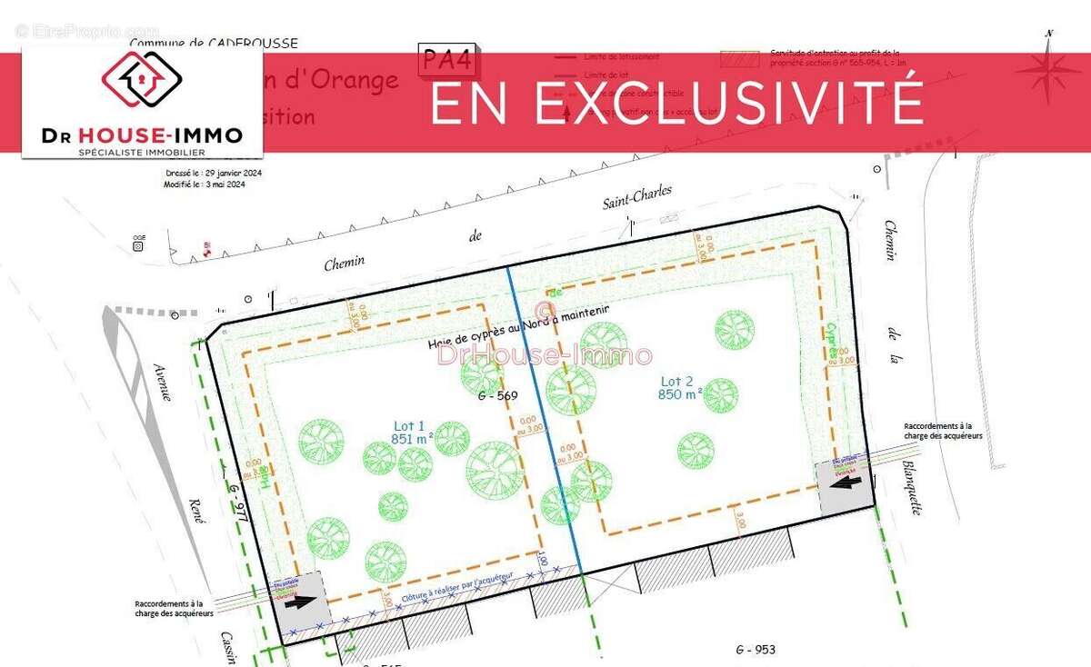 Terrain à CADEROUSSE