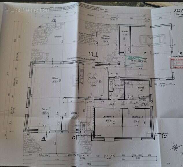 plan du rez de chaussée - Maison à TOURS