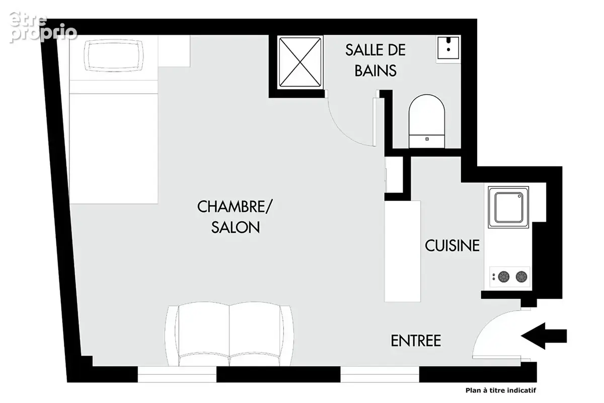 Studio de 23.14m² calme et lumineux - photo 6