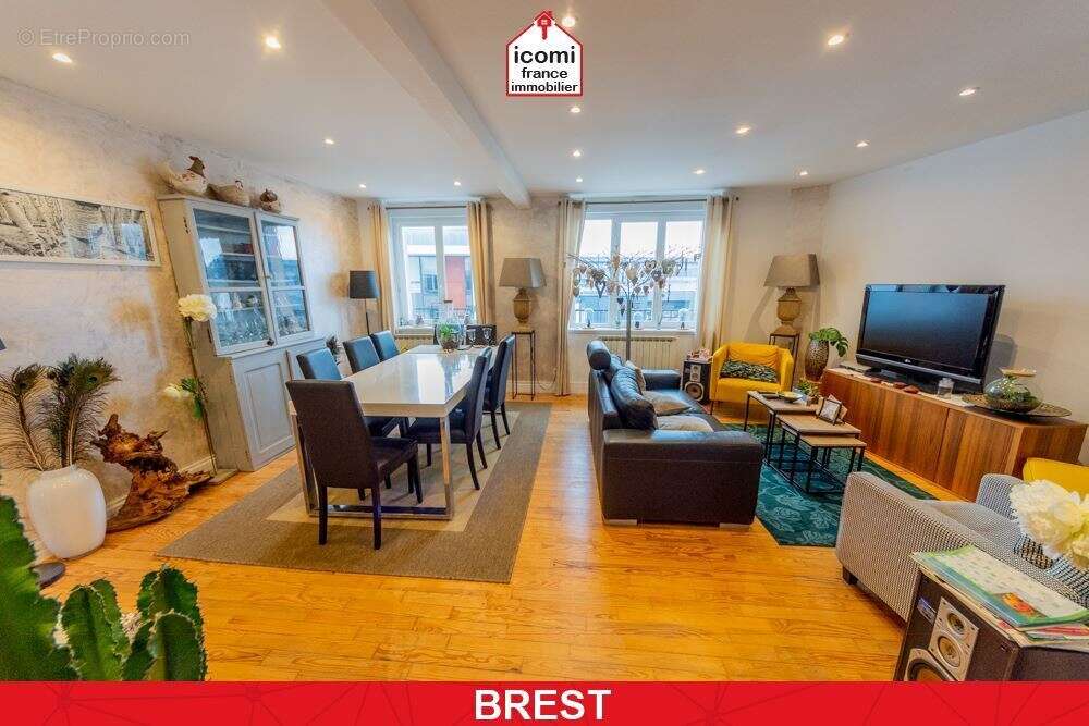 Finistere - brest (29200) - a vendre - appartement t4 80m² - 2 chambres - aucuns travaux a prevoir - cave - cour commune - photo 3