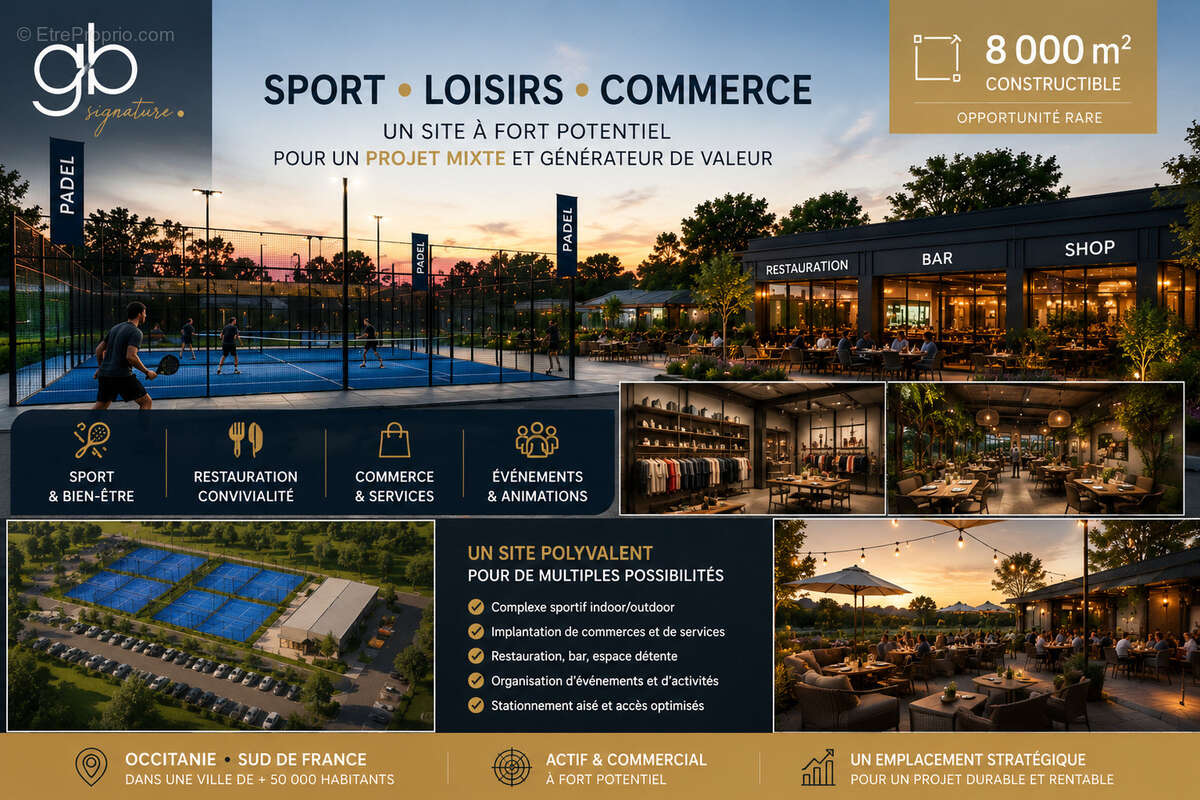 Actif immobilier et commercial   8 000 m2 constructibles   occitanie   sud de la france   murs et fonds de com - photo 2