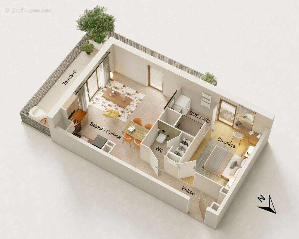 Appartement - Nîmes - 47m² - photo 2