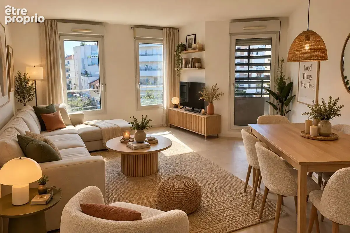 T3 de 69,3 m² à Villeurbanne au prix de vente de 169 200 € - photo 2
