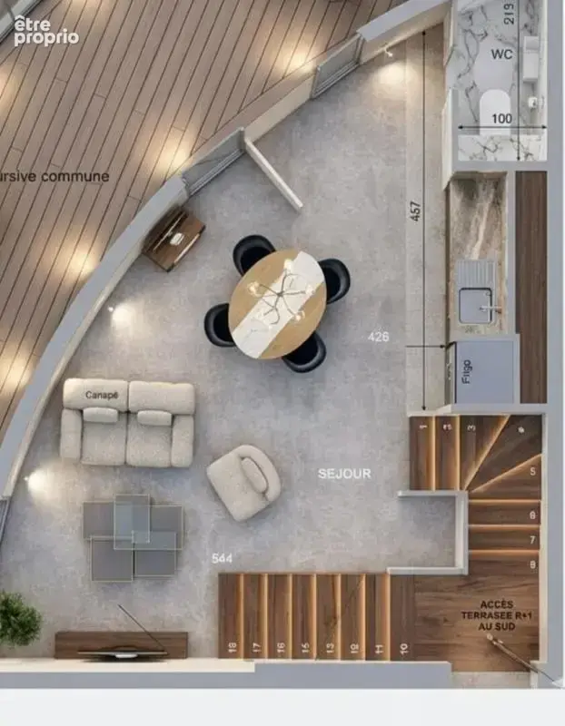 CAP D'AGDE. Village Naturiste. Duplex T3 en Rooftop avec Piscine, Jacuzzis et Garage Privatif - photo 5
