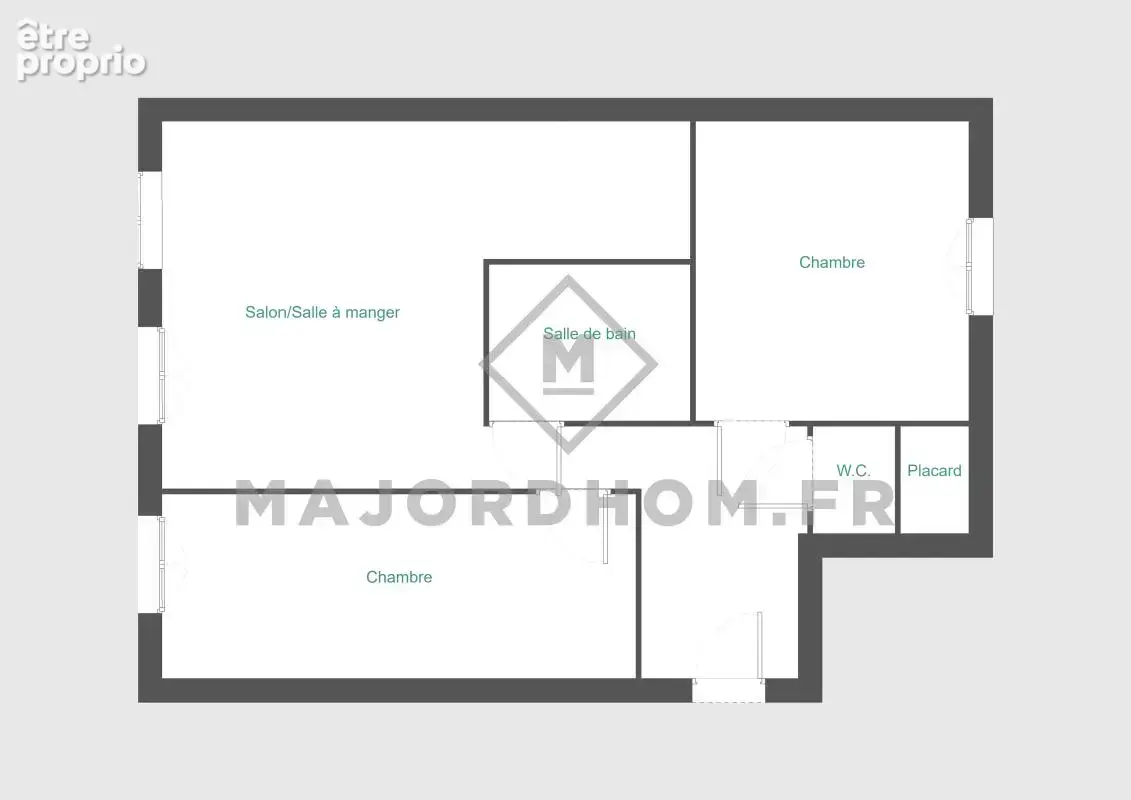 Vend bel appartement type 3 de 50m2 lumineux rue Barbaroux marseille 13001 - photo 10