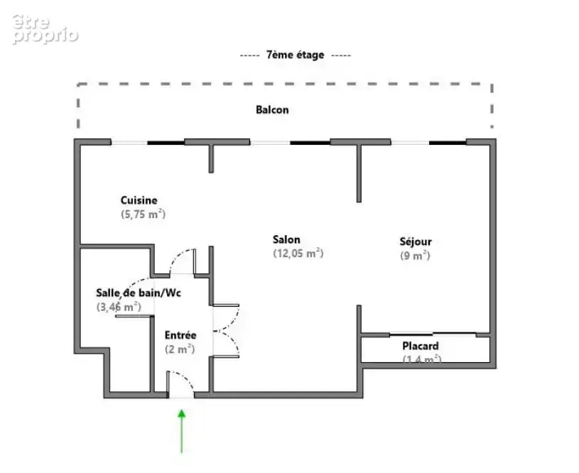Appartement T2 avec terrasse 16m2 et garage - photo 7