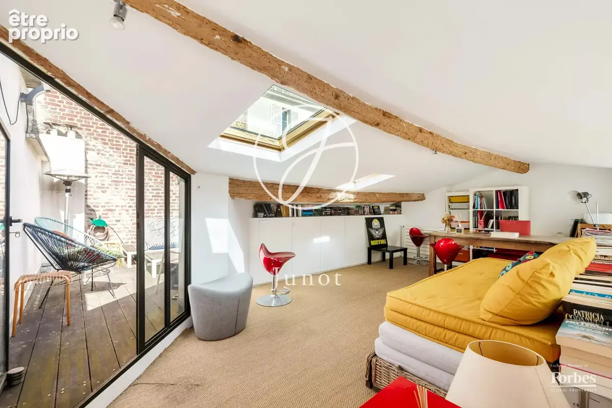 Paris 18e - JULES JOFFRIN / RUE DU POTEAU - Duplex - 4 pièces - 96,82m² Carrez - 130,57m² -  Atelier d'artiste - Terrasse - photo 12