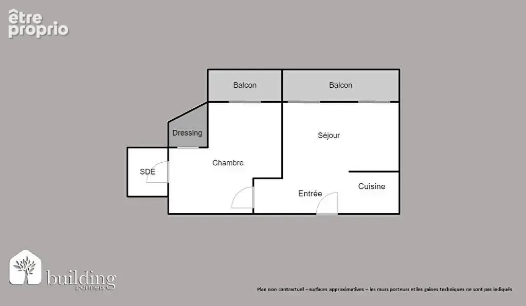 Côte Neuilly Levallois-Perret - Appartement 2 pièces 49,44 m² avec balcons de 7,80 m² et 3,70 m² - photo 2