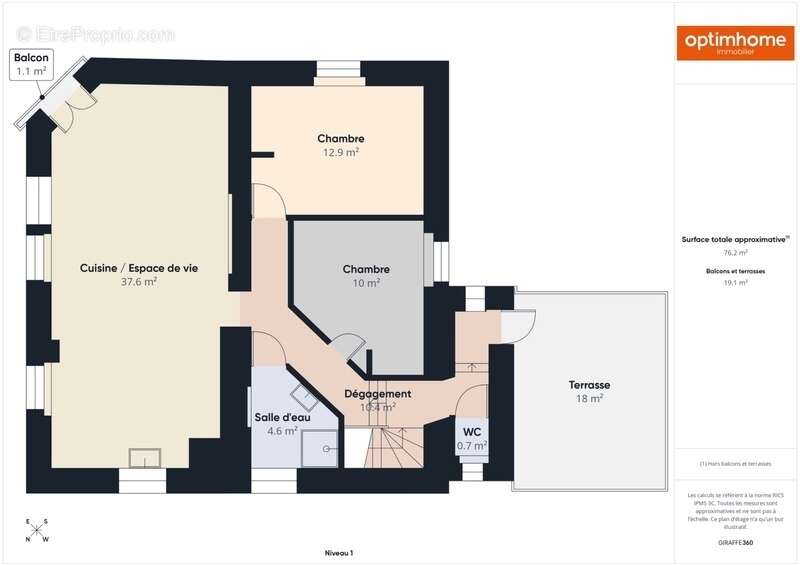 Appartement à MOIDIEU-DETOURBE