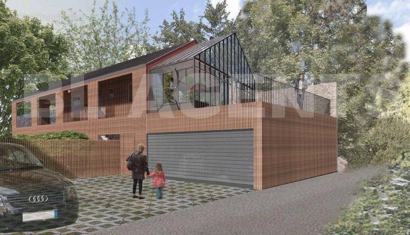 Vue 3D maison 4 chambres - Terrain à BAILLY-ROMAINVILLIERS