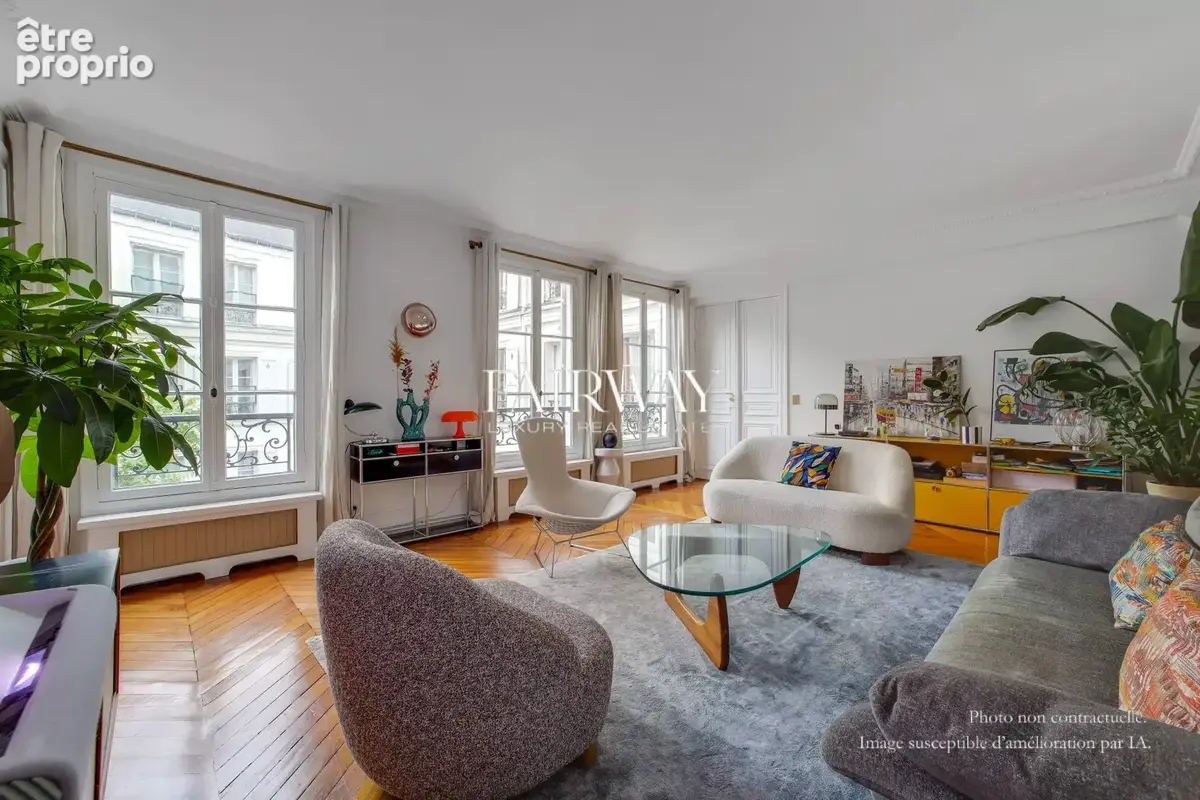 Paris 8e – Parc Monceau – Appartement 98 m² traversant, 2 chambres, calme sur grande cour ouverte, 4e étage avec ascenseur - photo 4