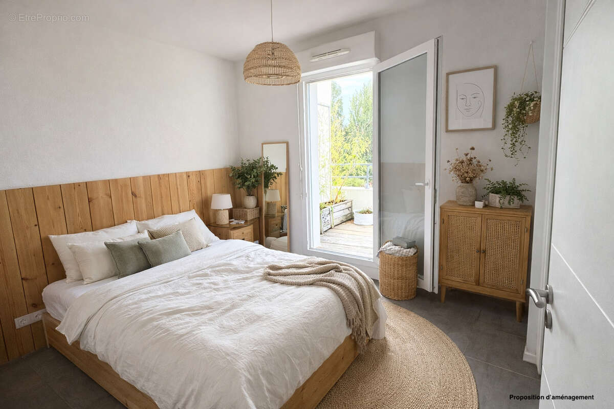 Chambre lumineuse et chaleureuse avec verdure - Appartement à ANGLET