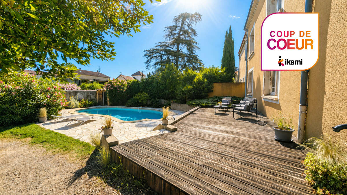 MONTELIMAR - Quartier St James - Maison ancienne (1880) avec jardin de 550 m2 et piscine - photo 2