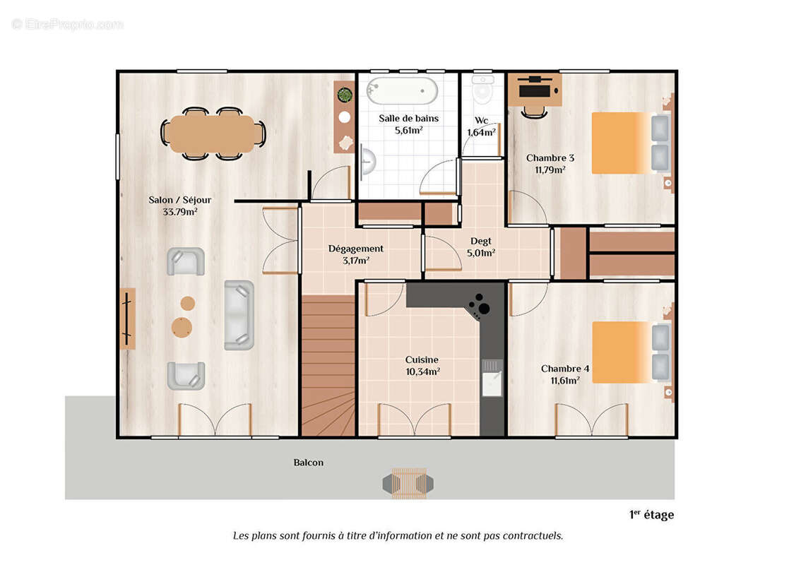 A vendre Maison 4 chambres, jardin, classée D - photo 3