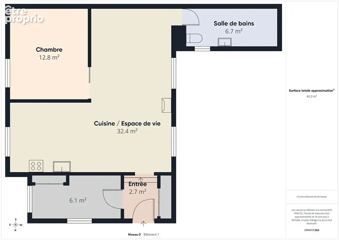 Plain pied 3 pièce(s) 65 m2  + atelier , garage et 500m² terrain - photo 16