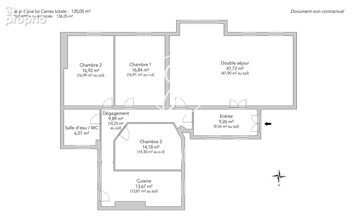 Paris 9e - PETITES ÉCURIES / FAUBOURG POISSONNIÈRE - Appartement - 5 pièces - 135,05m² Carrez- 3 chambres - Plein sud - photo 14