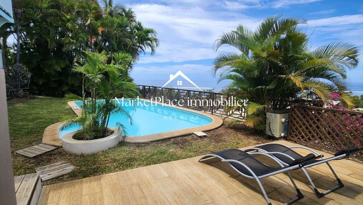 grande piscine chauffée - Maison à SAINT-PAUL