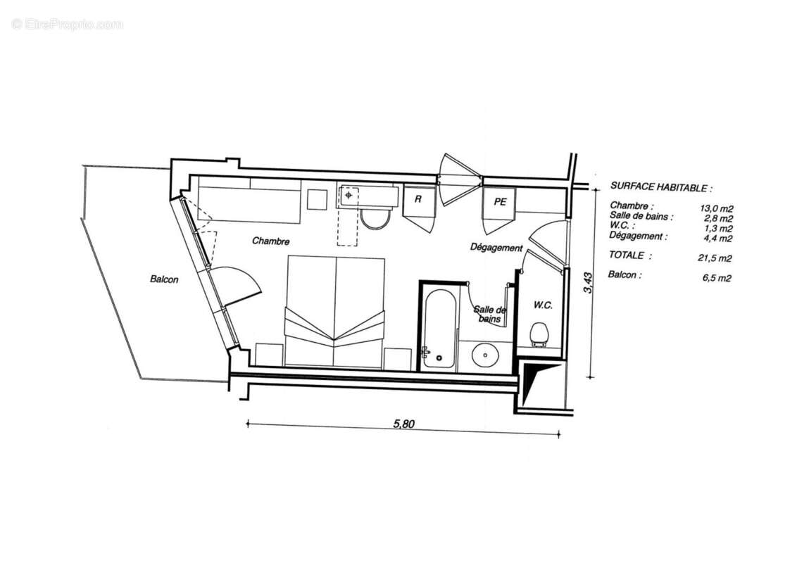 Appartement 21 m² à Saint-Jean-De-Belleville  - photo 6