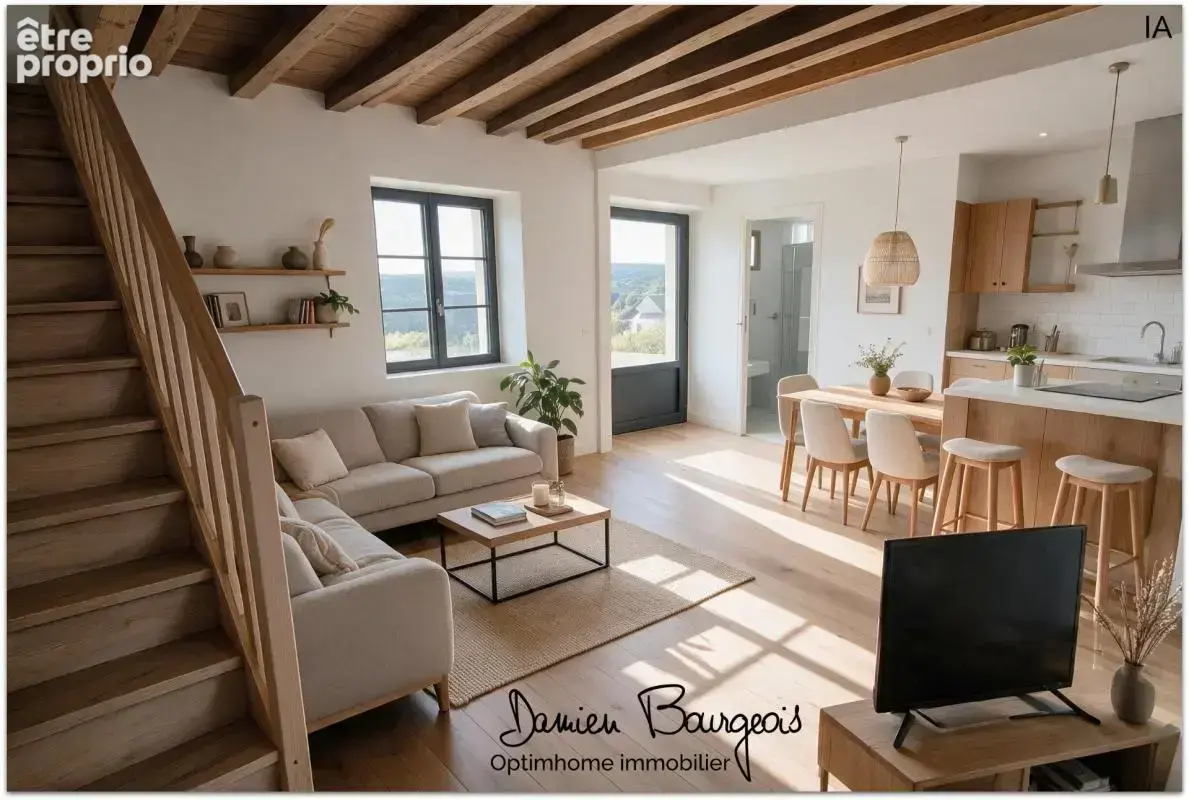 Maison mitoyenne brute avec fort potentiel d'environ 84 m² (110 m2 sol) - photo 2