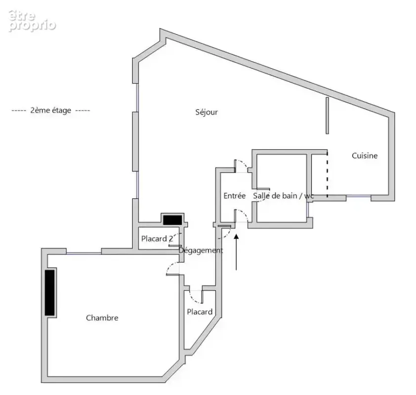 2 Pièces - 45.40m² - Gobelins - photo 2