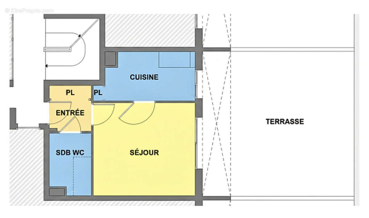 Toulouse - saint-cyprien  t1 bis avec terrasse exceptionnelle de 33m² - photo 7