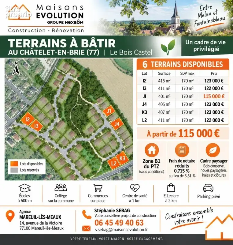 Photo Terrain à Le Chatelet-En-Brie au prix de 115 000€