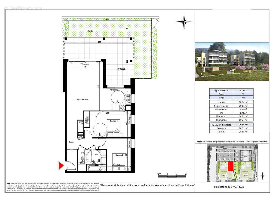Appartement à EVIAN-LES-BAINS