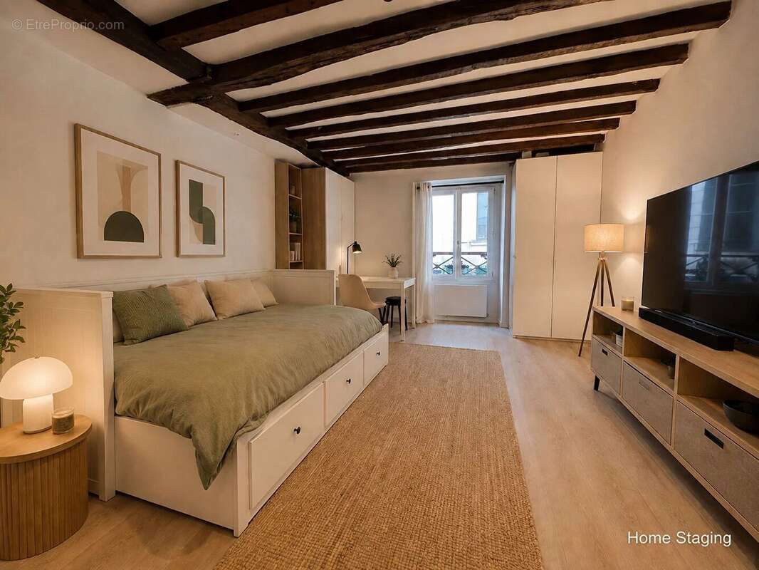 Appartement Paris 1 pièce(s) 20.50 m2 - photo 2