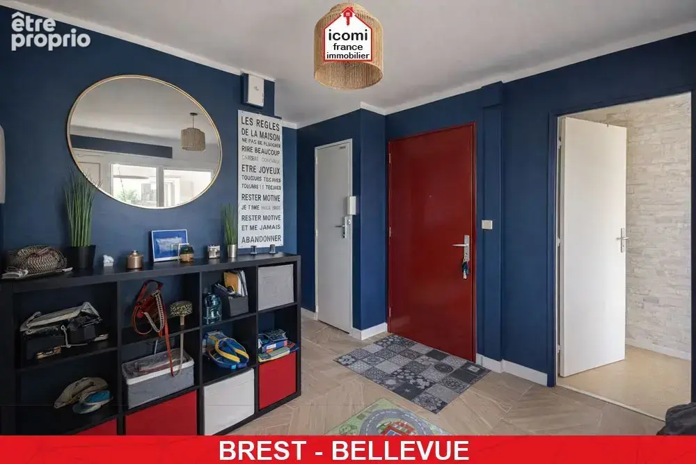 Finistere - brest (29200) - a vendre - appartement 74m² - 3 chambres - balcon - cave - dalle beton - ascenseur - commerces a pro - photo 4