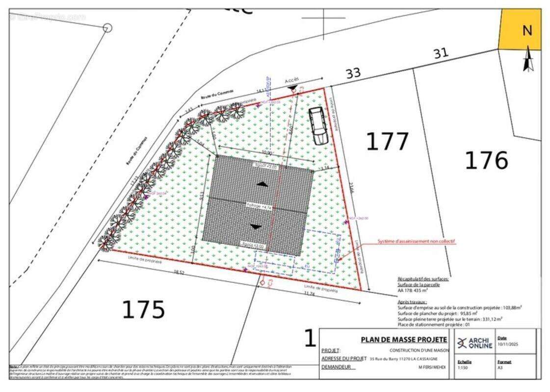 Terrain à LA CASSAIGNE