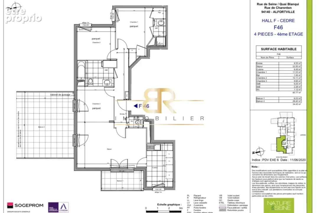 Vue sur la seine / traversant / lumineux / 2 places de parking/ terrasse / balcon - photo 14