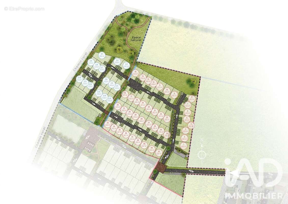 Terrain 308 m² à Saint-Aubin-D'aubigne  - photo 2