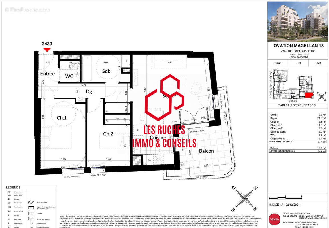 Appartement à COLOMBES