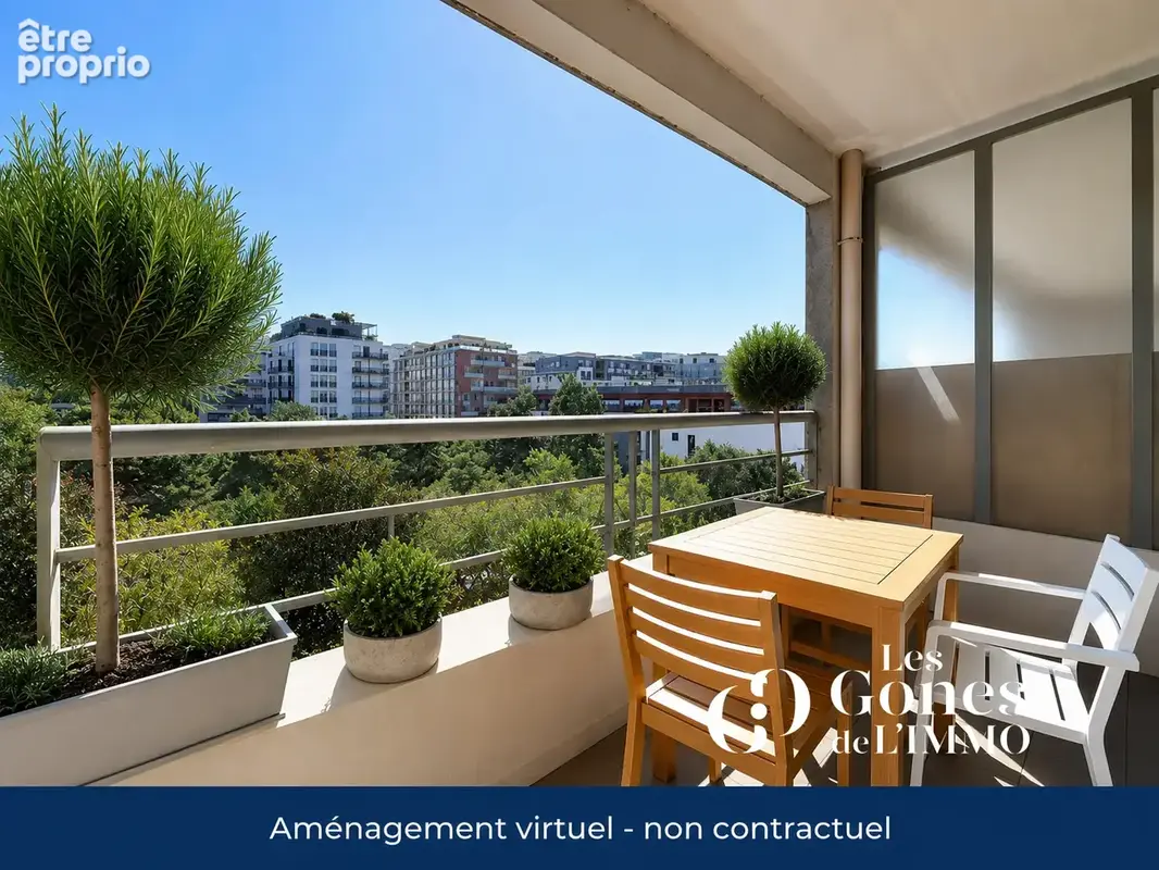T1 31,90 m2   balcon   vue exceptionnelle sur jardin   cave - photo 3