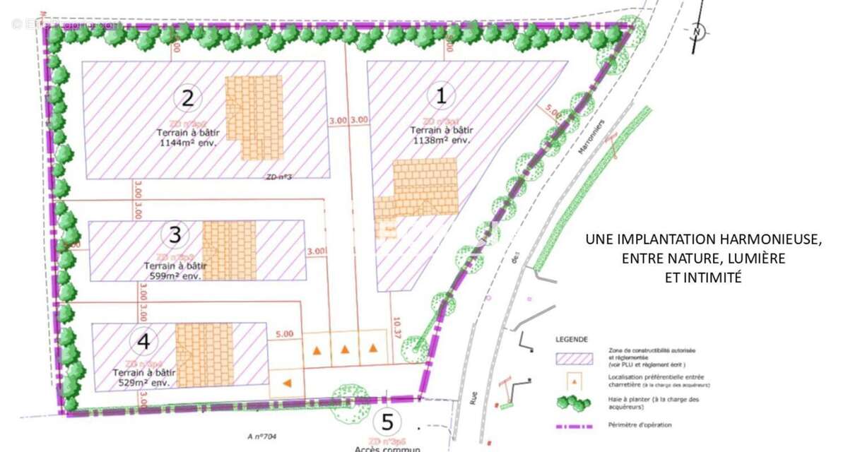  À VENDRE – Terrain à bâtir de 600 m2 viabilisé  - photo 3