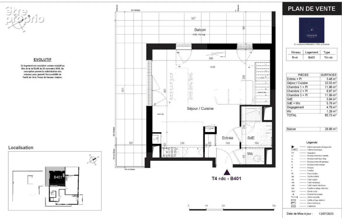 Appartement La Rochelle 4 pièce(s) 85.73 m2 - photo 9