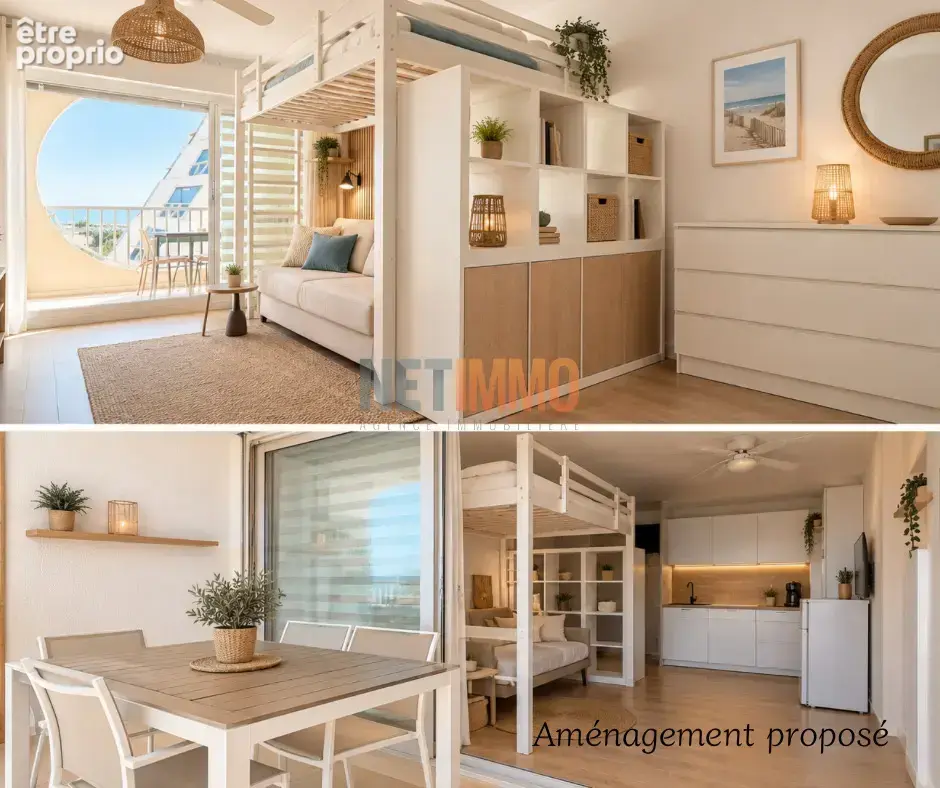 Vue mer - Studio avec loggia et cave aux pieds de la plage - photo 9