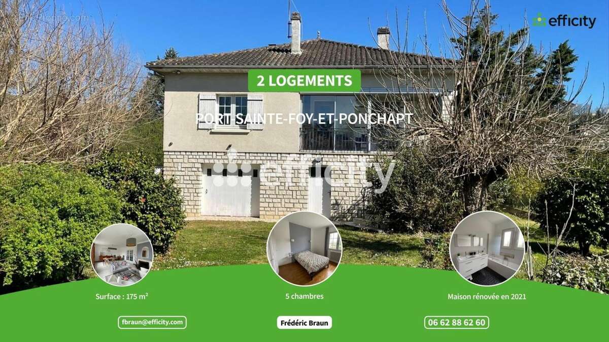 Maison à PORT-SAINTE-FOY-ET-PONCHAPT
