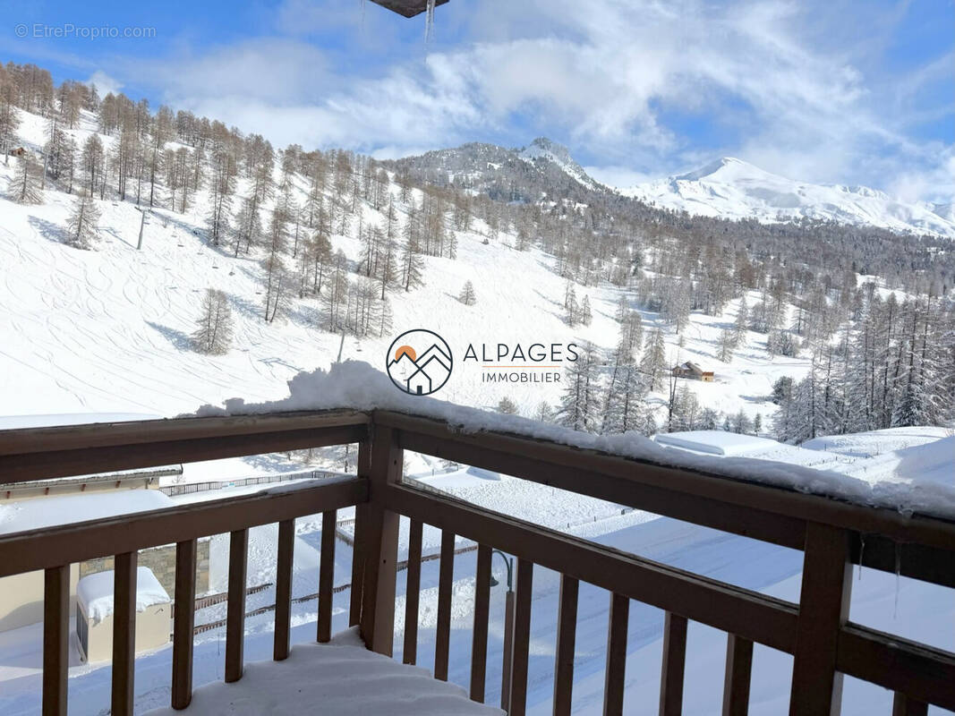 vue Paneyron du balcon - Appartement à VARS