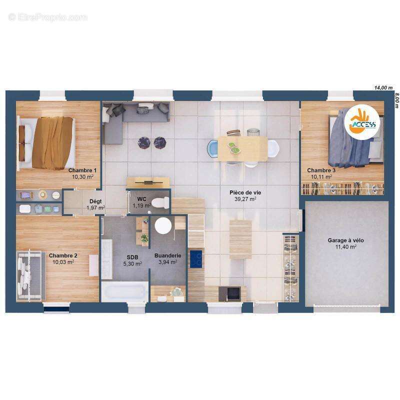 Maison 5 pièces 82 m2 - photo 3