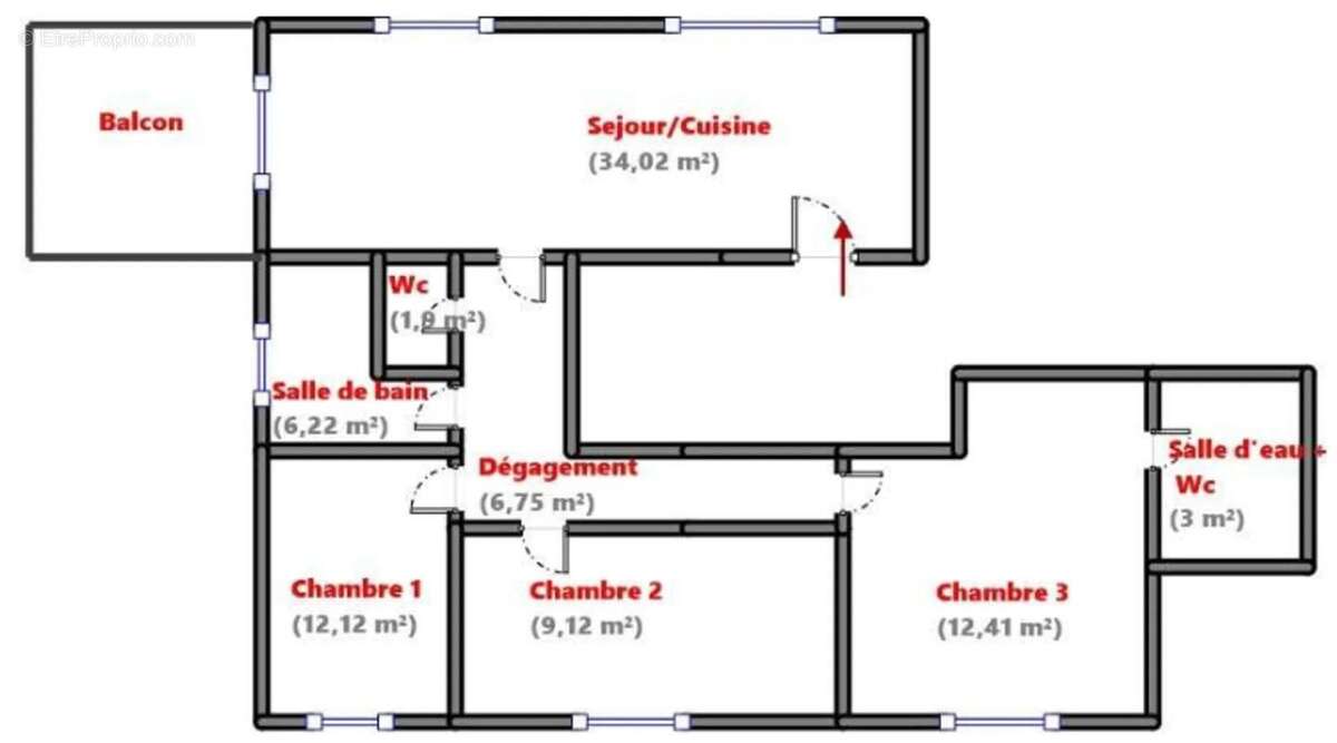Appartement à AUBERVILLIERS