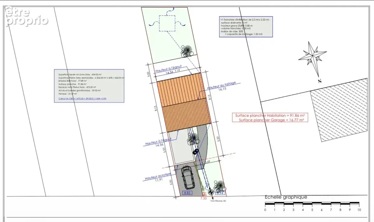 Terrain a batir avec permis accepté 92m2 - photo 3